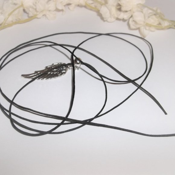 Necklace, Pendant, Silver Wing Necklace, Feather Necklace, Necklace, NWT A162 - Picture 5 of 10